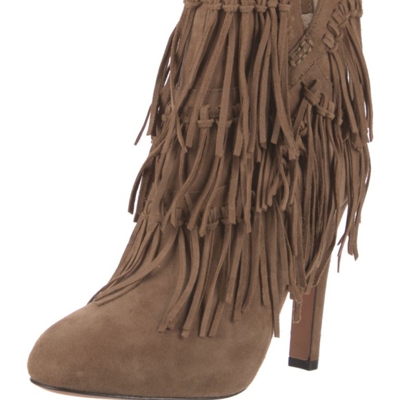 EUC Jean-Michel Cazabat Suede Fringe Boots - Picture 2 of 7